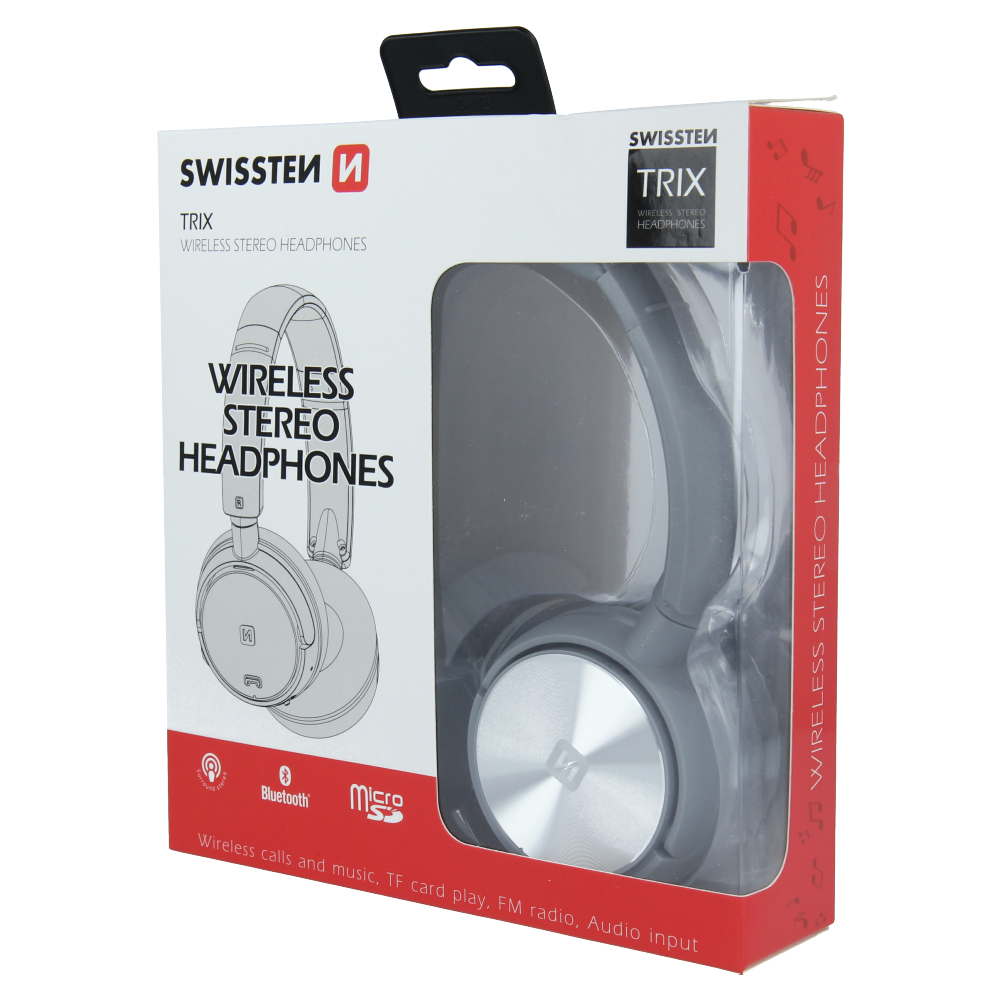 Swissten Trix Bluetooth stereo sluchátka stříbrno/šedá
