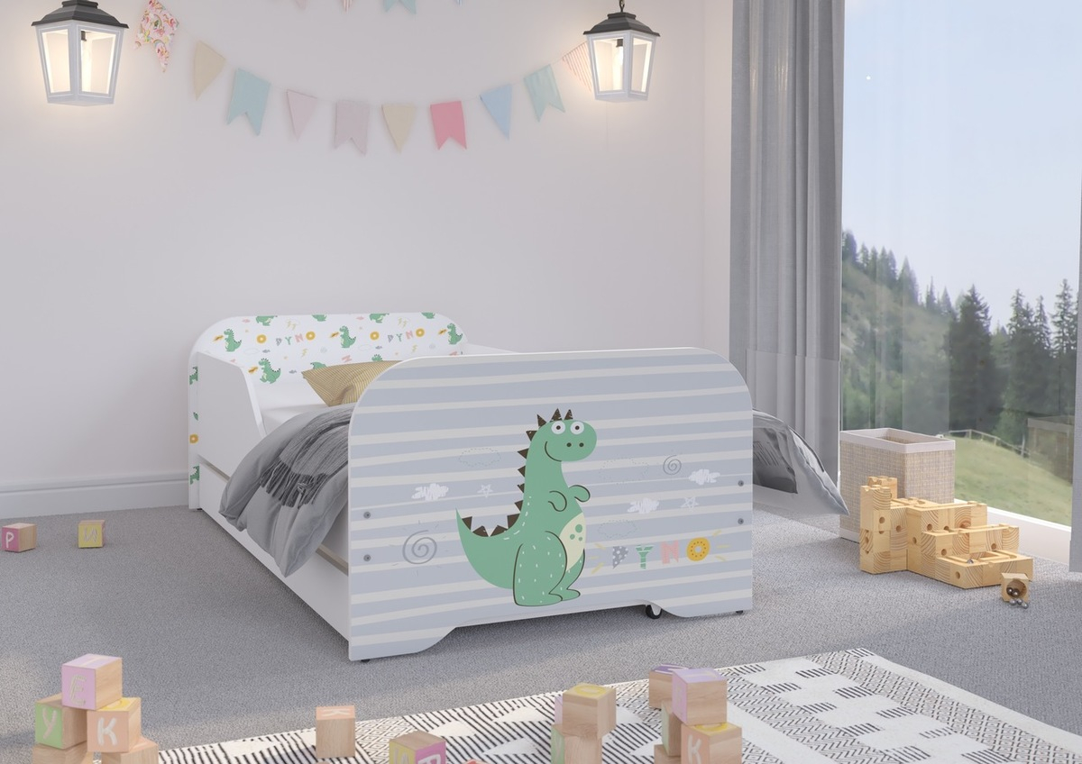 Pat pentru copii MIKI 160 x 80 cm - Dino - pat