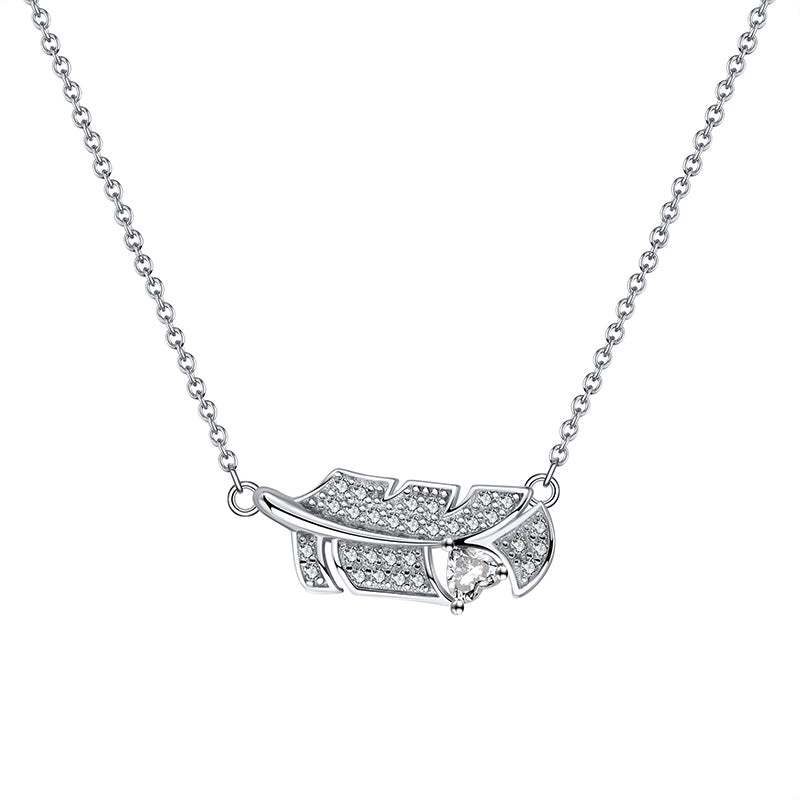 Halskette - Blatt - Silber 925s