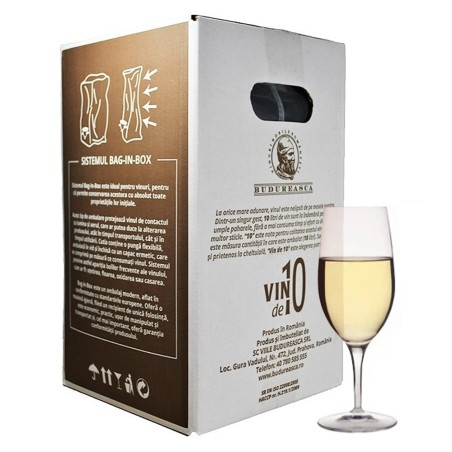 Vin Budureasca Clasic Sauvignon Blanc, Bag-in-Box, Alb, Demisec, 10 l...