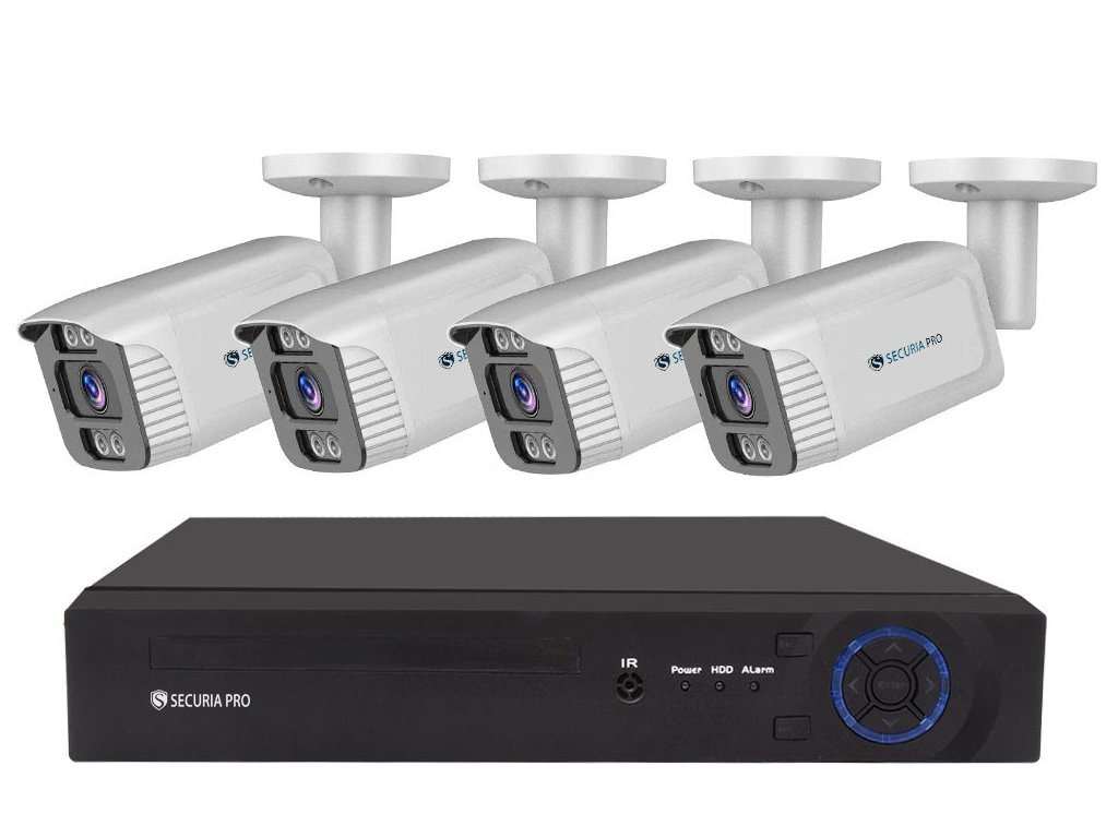 Kamerový set Securia Pro NVR4CHV5S-W IP, 5Mpx, 4 kamery, PoE NVR, bílá