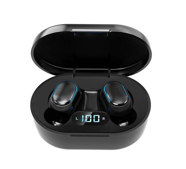 Écouteurs Bluetooth sans fil SoundKing E7S noirs | Intra-auriculaires | Sans fil avec microphone | Android | Sport pour la course