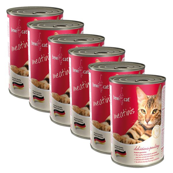 Conservă BEWI CAT Meatinis cu pui 6 x 400g