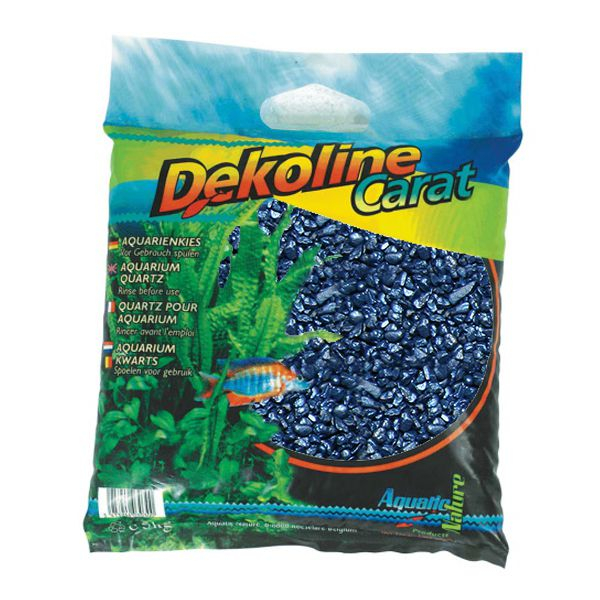 Pietriș pentru acvariu Dekoline Carat Metallic Blue - 5kg