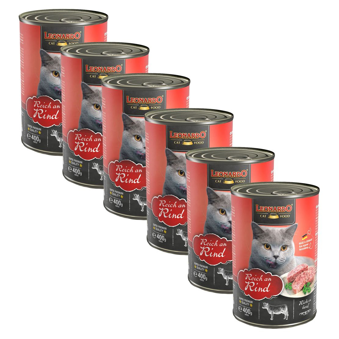 Leonardo konzerv macskáknak, Marha 6 x 400 g
