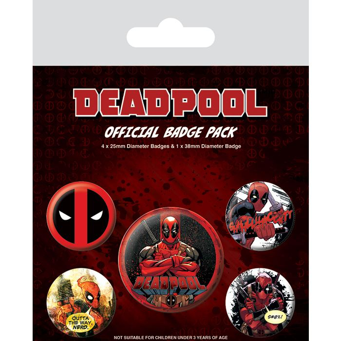 Sada odznakov Deadpool - Outta the Way