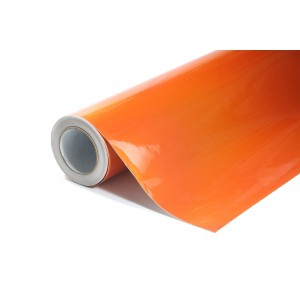 Chromovaná laserová oranžová polepová fólie 152x100cm - interiér/exteriér