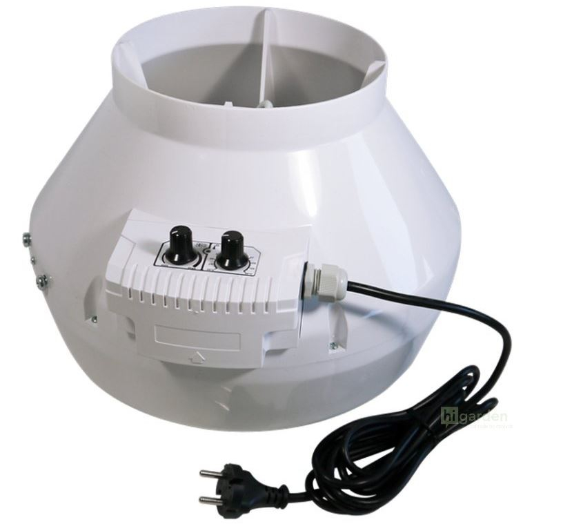 Ventilator VK 125 U, 355m3/h met thermostaat