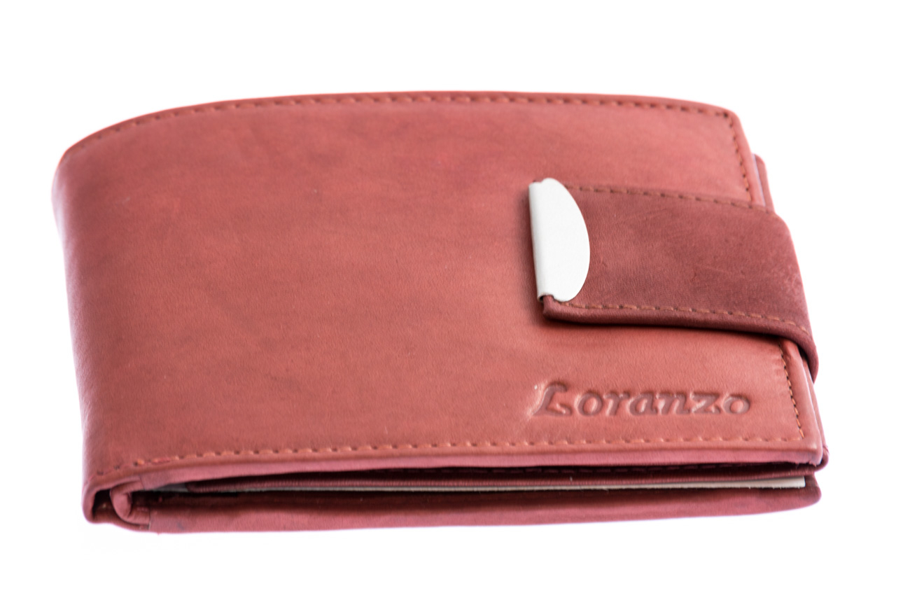 Loranzo Pánská peněženka s přezkou - bordó
