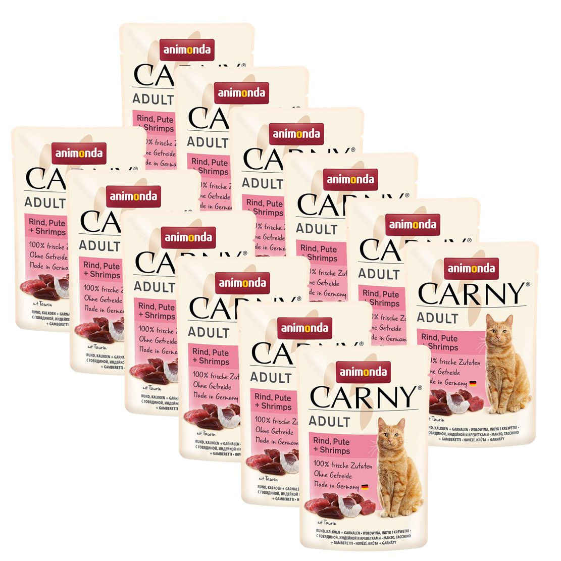 Animonda CARNY Cat Adult carne de vită, curcan și crevete 12 x 85 g
