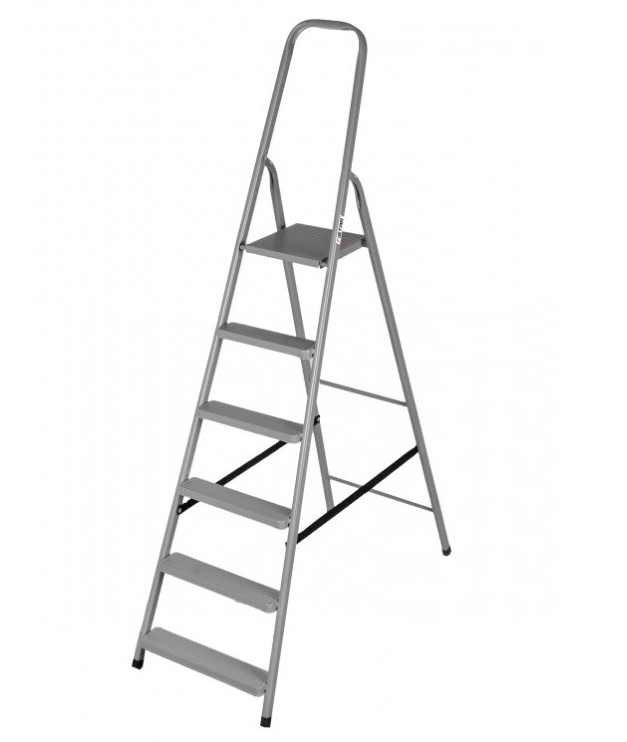 Jednostraný rebrík ALUMET AM706 6 priečok 770706 hliníkový