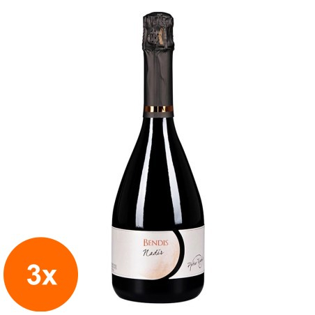 Set 3 x Vin Spumant Alb Petro Vaselo Bendis Nadir Pinot Noir & Chardonnay, 0.75 l...