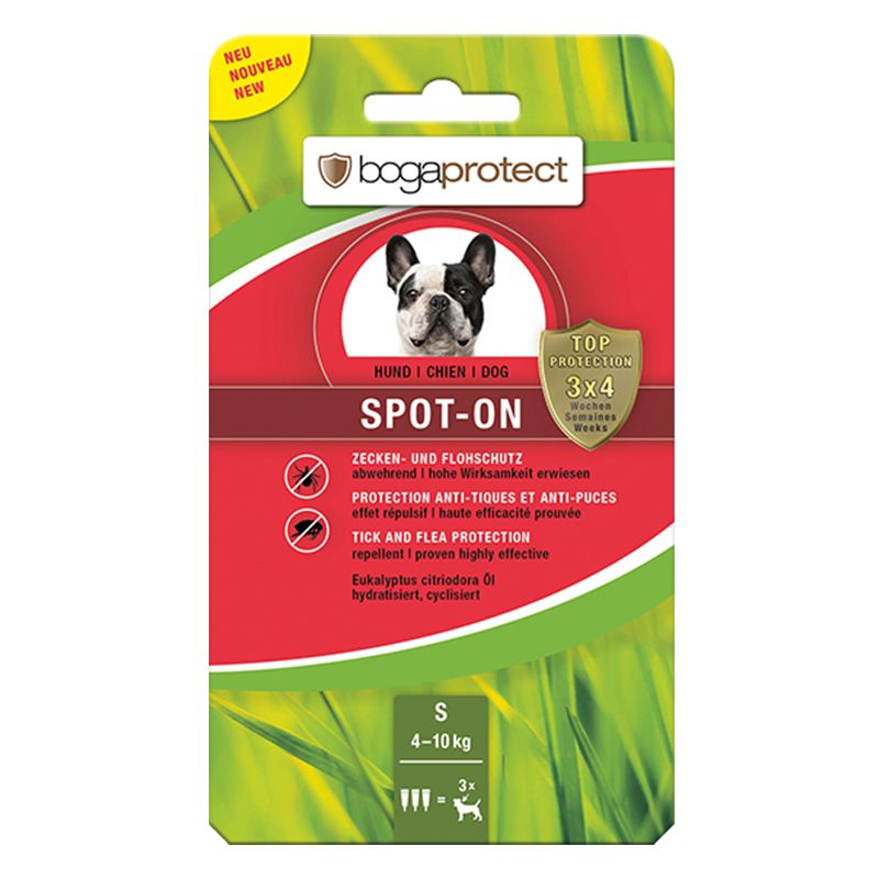 BOGAPROTECT Spot-On S, picături antiparazitare pentru câini 3 x 1,2 ml