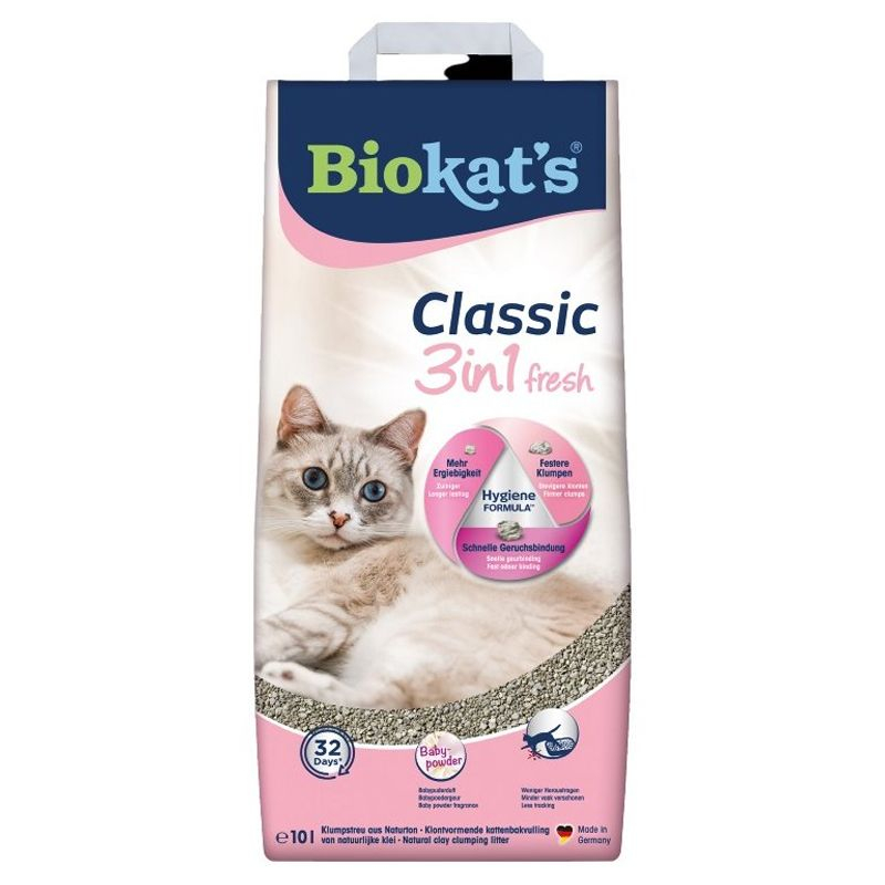 Biokat's Classic Fresh 3in1 bébi alom 10 l