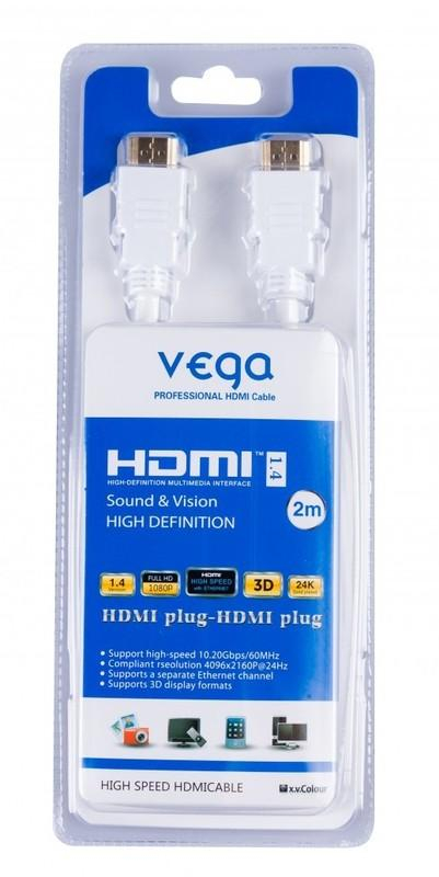 Vega AA-890 HDMI kábel profesional 3D gold 2m biely