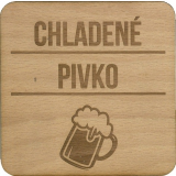 Dřevěný pivní tácek Plzeň