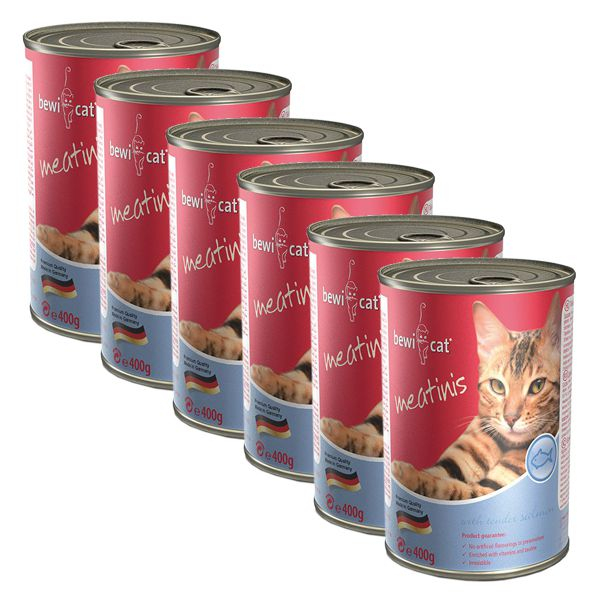 BEWI CAT Meatinis SALMON 6 x 400 g