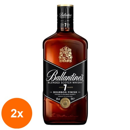 Set 2 x Whisky Ballantine's, Finest Blended, 7 Ani, 40%, 0.7 l...