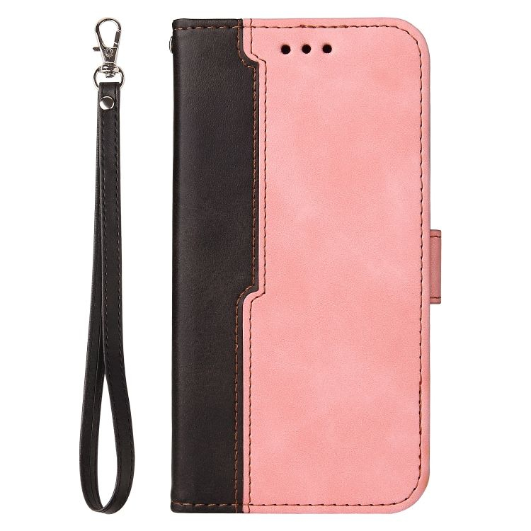 Peňaženkové puzdro Stitching čierno-ružové – Honor 50 Lite / Huawei Nova 8i
